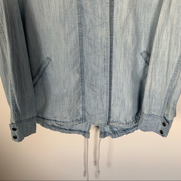 JACK by BB Dakota Light Blue Chambray Anorak Jacket - Picture 5 of 12